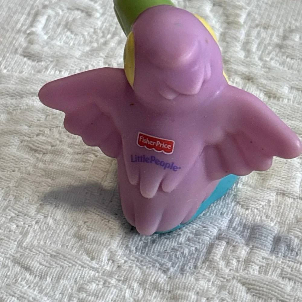 Fisher Price Mattel Little People 2002 Pink Toucan Parrot Wild Bird Zoo Animal